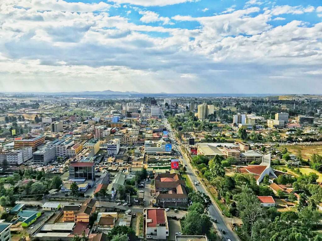 Aerial view of Eldoret city
