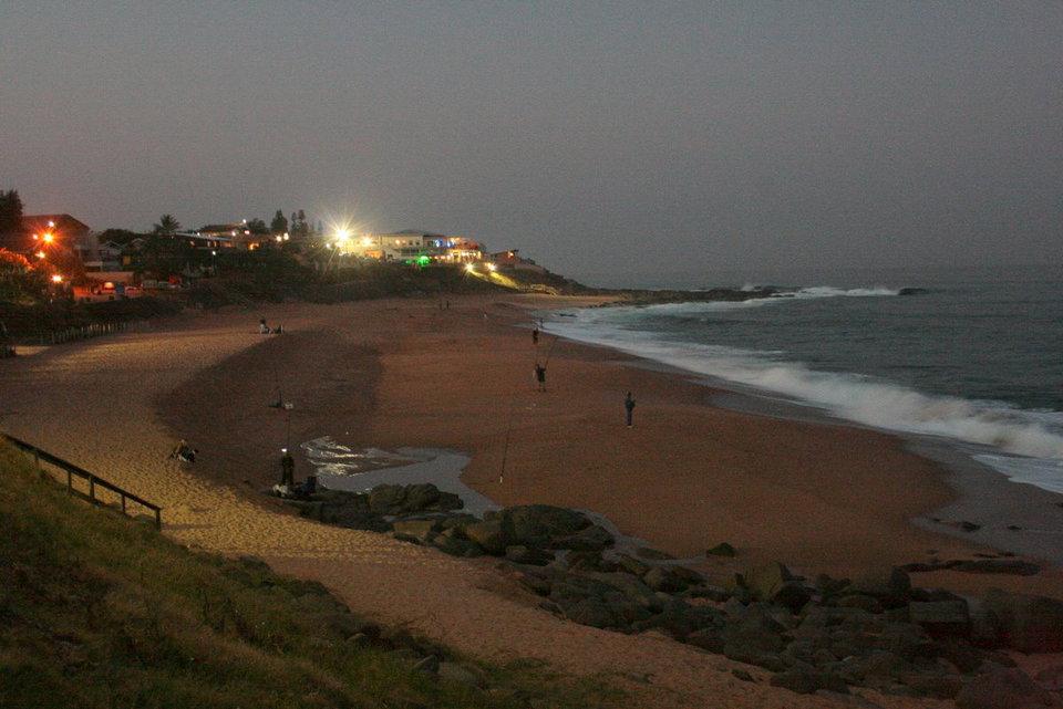 Aerial view of Ballito's golden beaches and warm Indian Ocean waters, KwaZulu-Natal, South Africa