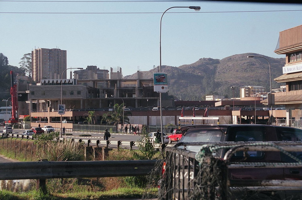 Mbabane city skyline nestled in the Dlangeni Hills, Eswatini