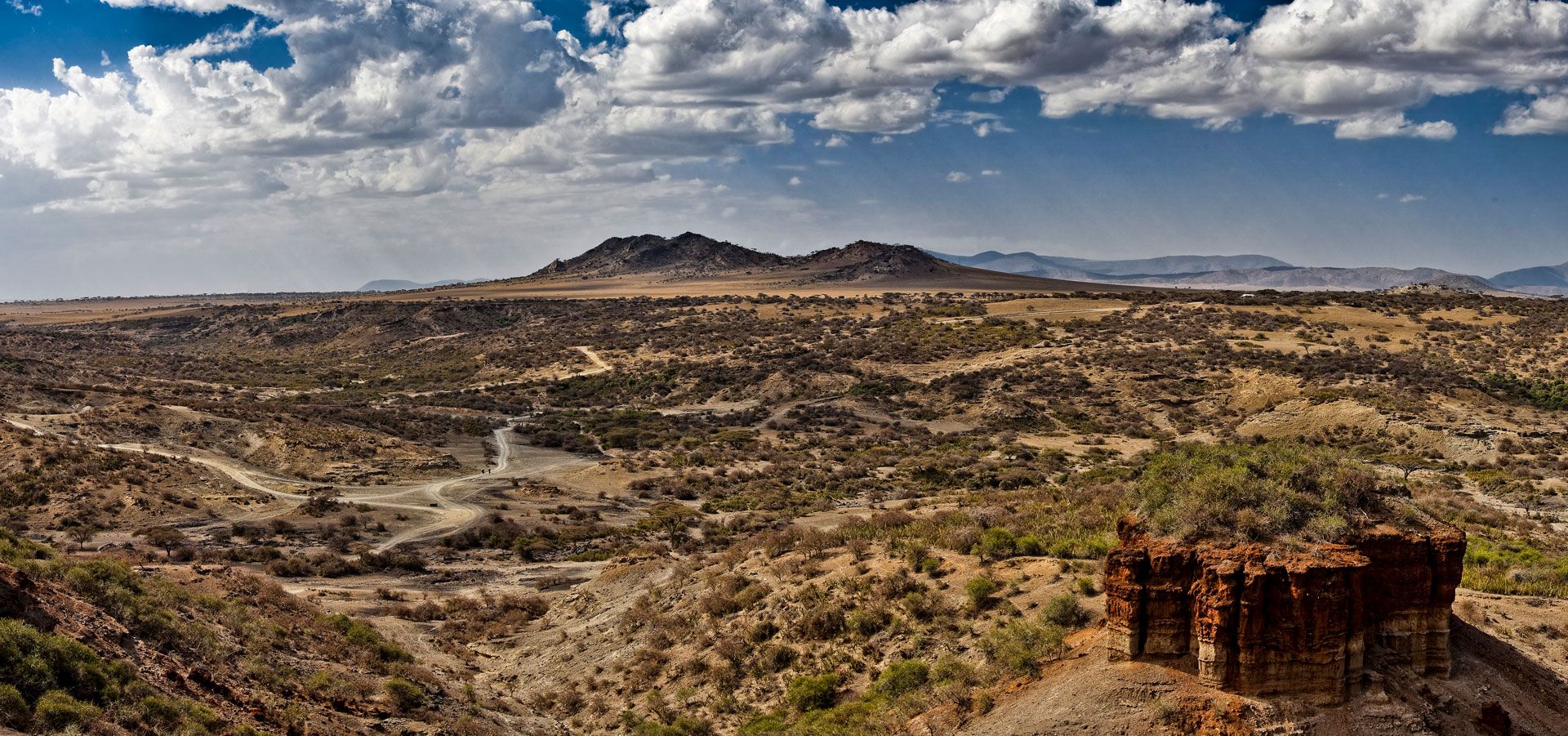 A view of the Olduvai Gorge in Tanzania