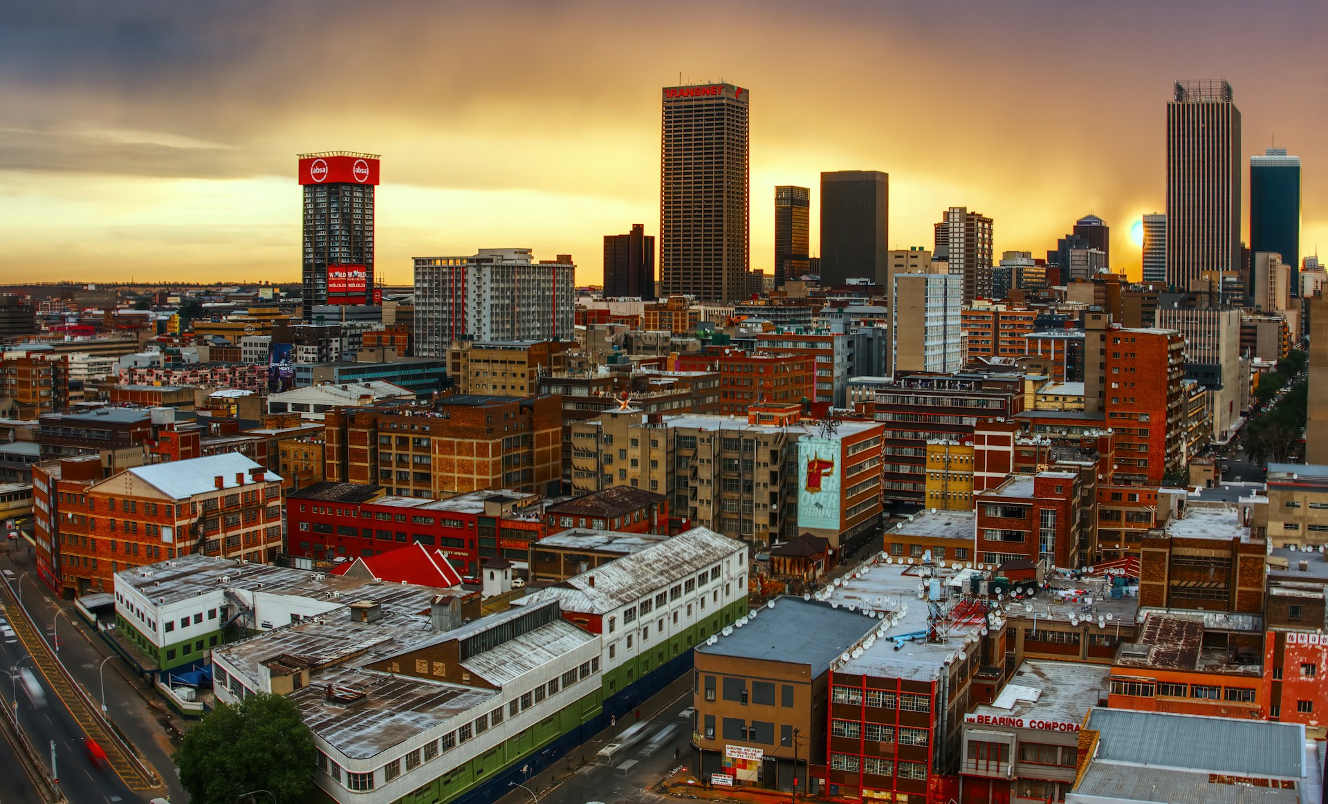 Johannesburg  City skyline, South Africa. Photo by Simon Hurry.